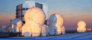 Satellite telecommunications/Ground-based telescopes